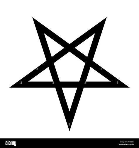 Pentagram Vector Illustration Of Simple Five Pointed Star Isolated
