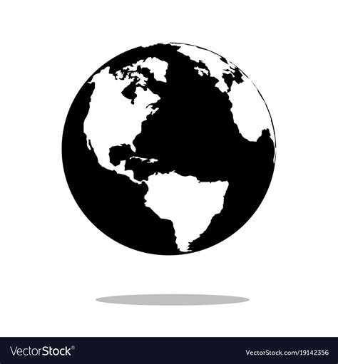 Earth Globes Isolated On White Background Flat Vector Image