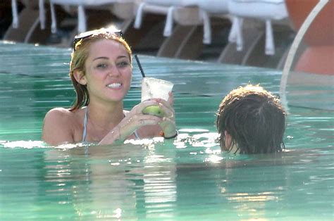 Miley Cyrus Bikini At A Pool Gotceleb