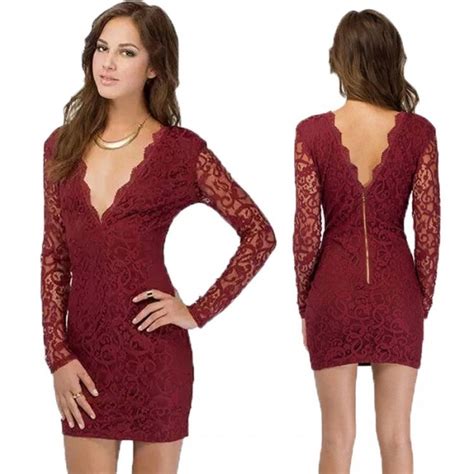 Sexy Lace Deep V Neck Hollow Out Dress Fashion Dresses Clothing And Apparel Bygoodscom