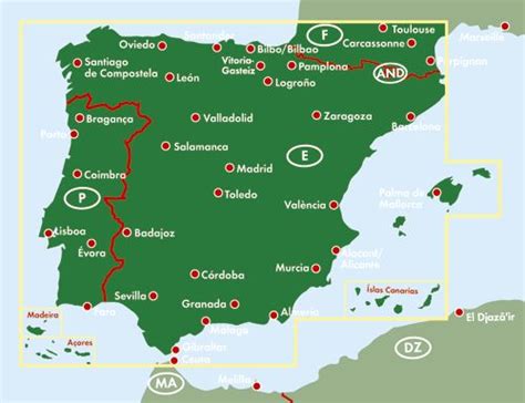 Hiszpania to idealny kraj na wspaniałe wczasy i wakacje. Freytag & Berndt Hiszpania Portugalia mapa 1:900 000 ...