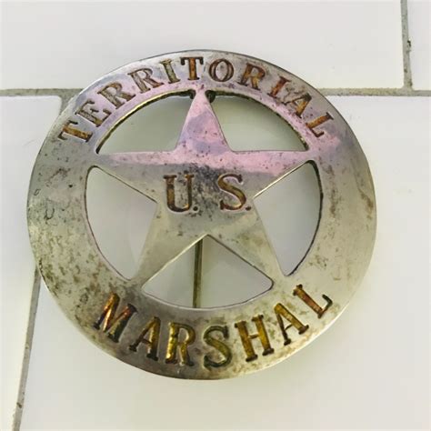 Antique Badge C Clasp Old West Badge Deputy Us Marshal