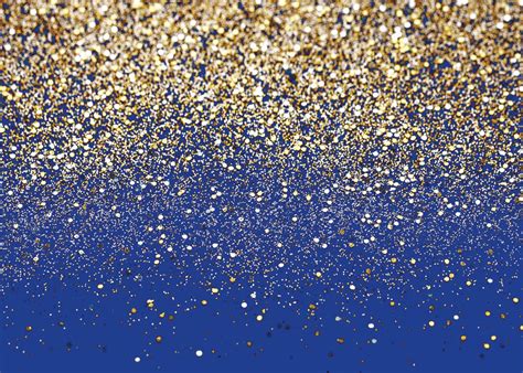 Buy Lycgs 7x5ft Royal Blue Glitter Backdrop Birthday Gold Spots Bokeh