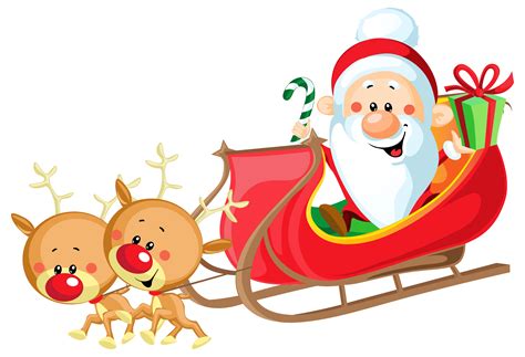 Santa Claus In Sleigh Clipart 20 Free Cliparts Download Images On