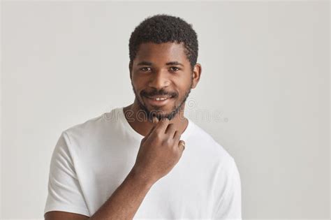 Confident Black Man Smiling At Camera In Workshop Stock Image Image