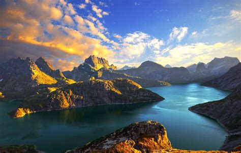 Wallpaper Sea Clouds Sunset Lake Mountains Norway Stein Liland
