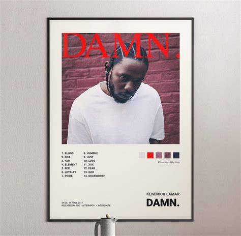 Kendrick Lamar Damn Album Cover Poster Architeg Prints