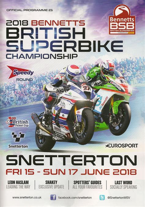 2018 british superbike championship programmes the motor racing programme covers project