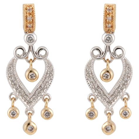 Elegant Illusion Diamond Dangle Earrings For Sale At 1stDibs Dangle