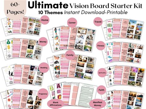 Vision Board Kit Vision Board Printables Printable Magazine Etsy