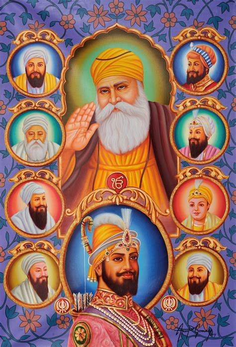 The Ten Sikh Gurus Exotic India Art
