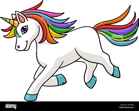 Unicorn Playing Cartoon Colored Clipart Stock Vector Image And Art Alamy