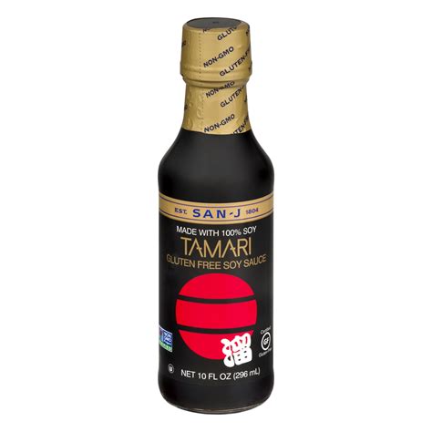 San J Naturally Brewed Premium Soy Sauce Tamari 10 Fl Oz