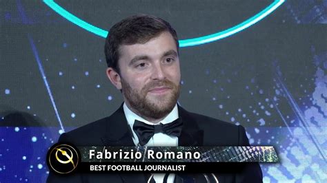 Fabrizio Romano Awarded Best Football Journalist 2022 Youtube