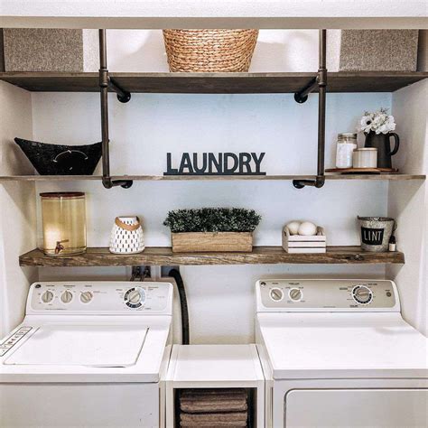 Diy Laundry Room Shelf With Hanging Rod 19 Best Laundry Room Shelving