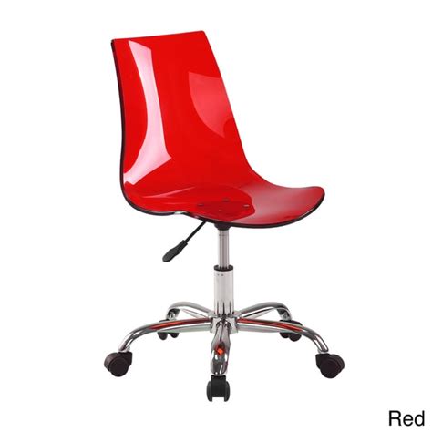 Lucite and acryl are super modern materials used by many designers for creating furniture and décor pieces. Shop Acrylic Modern Office Chair - Free Shipping On Orders Over $45 - Overstock - 7539099