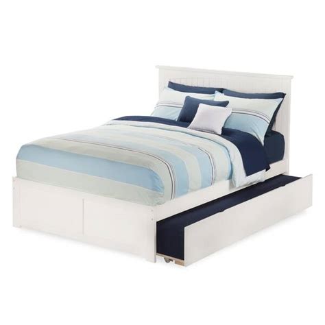 Nantucket Full Platform Bed With Flat Panel Foot Board And Twin Size