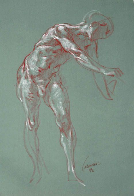 Classical Life Drawing Of Male Model By Harry Carmean