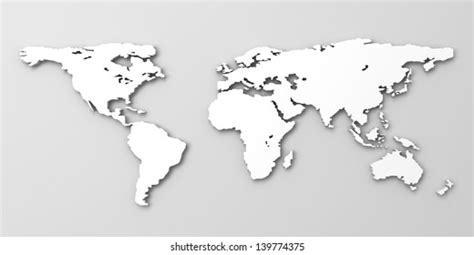 White World Map Illustration Stock Illustration 139774375 Shutterstock