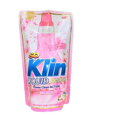 Jual Soklin Liquid Detergent Soft Sakura Pouch 750 Ml Shopee Indonesia