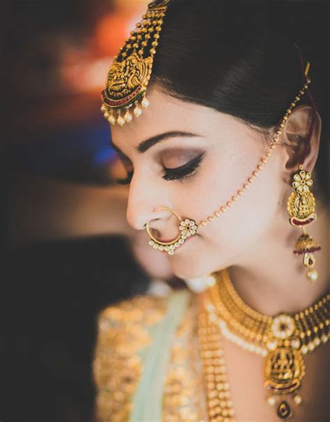 Bridal Nathni Designs In Gold