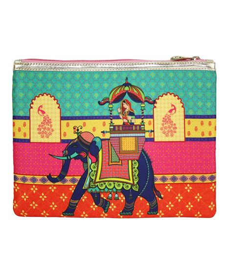 Great Indian Mela Multicolor Satin And Silk Carry Pouch Shoes And Handbags