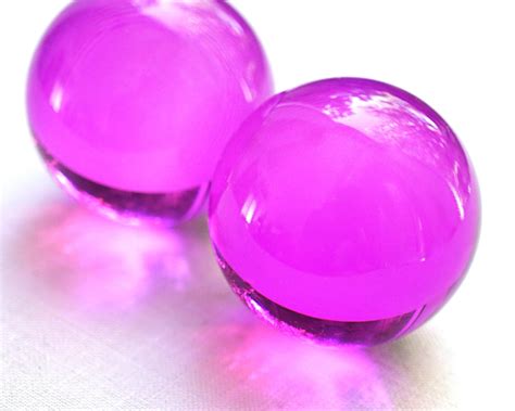 Fuchsia Pink Purple Crystal Ball Huge Glass Ball 39mm Large Etsy