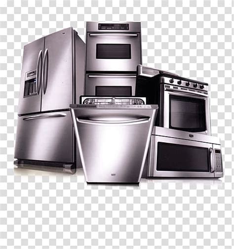Grey Kitchen Appliances Illustration Home Appliance Refrigerator Cooking Ranges Clothes Dryer