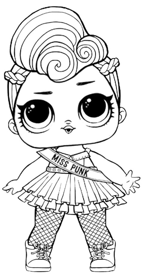 Lol Doll Coloring Pages Rocker Free Coloring Page