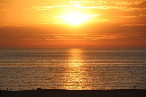 Premium Photo Sunset At Beach South Of France Orange Sky