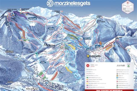 Les Gets Piste Map : Les Gets Mont Chery Ski Touring and 