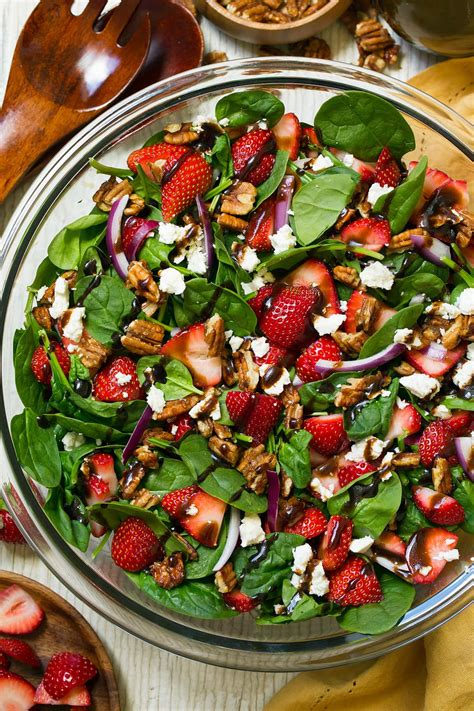 Strawberry Balsamic Salad With Basil And Feta Recipe — Dishmaps
