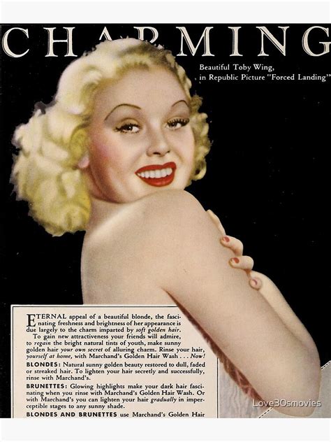 Lámina Fotográfica Toby Wing Sexy Pinup Girl De Los Años 30 Starlet Chorus Girl Vintage Ad Art