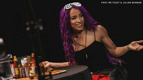 Sasha Banks Battles The Wings Of Death On First We Feasts “hot Ones” Wwe