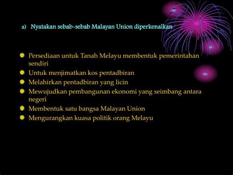 Malayanunion merupakan usaha british untuk menghapuskan negara dan bangsa yg telah dibina sejak zaman kesultanan melayu melaka. PPT - PEMBINAAN NEGARA DAN BANGSA MALAYSIA PowerPoint ...