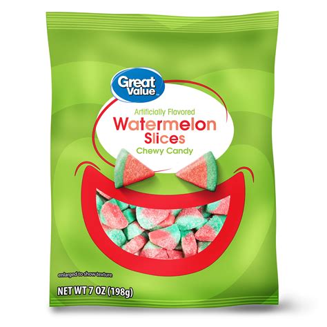 Great Value Watermelon Slices Chewy Candy 7 Oz
