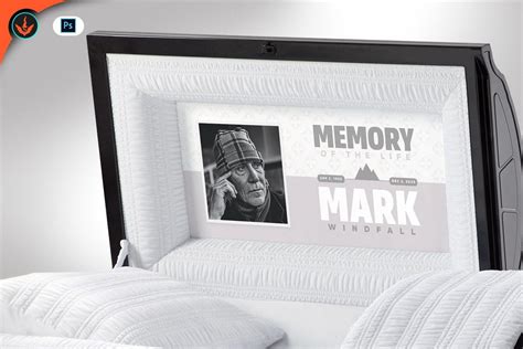 Simple Funeral Cap Panel Template Templates Creative Market Funeral