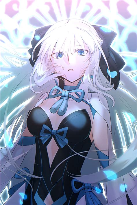 safebooru 1girl absurdres blue eyes bow breasts detached sleeves fate grand order fate series