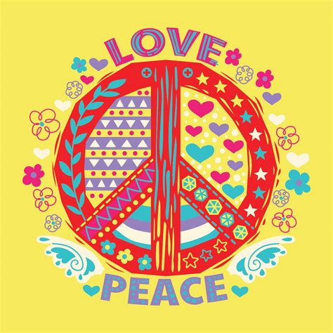 Love And Peace Hand Drawn Doodle And Lettering 246237 Vector Art At