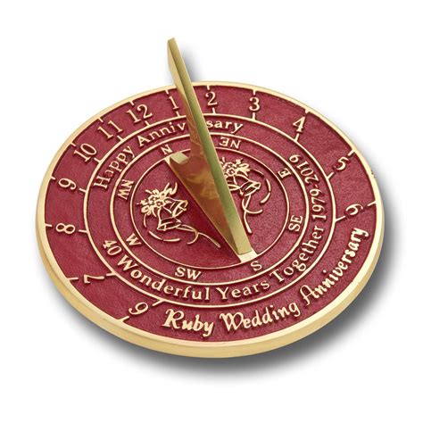 What are good wedding gift ideas? Unique 40th Wedding Anniversary Sundial Gift For Any ...