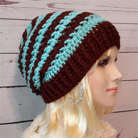 Crochet Slouch hat Womens hats Knitted womens hat Chunky Crochet womens beanies Womens knit hat ...