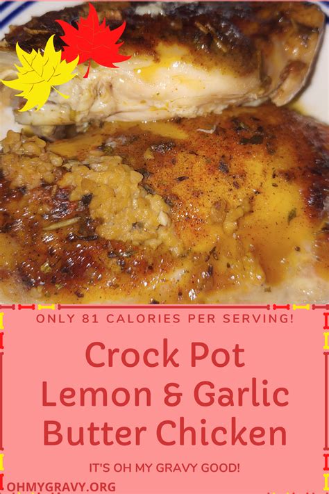Crock Pot Lemon And Garlic Butter Chicken Recipe Crockpot Lemon