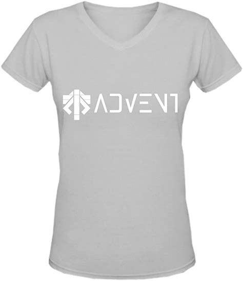 Tenple Advent Logo Xcom 2 V Neck T Shirt For Women Grey