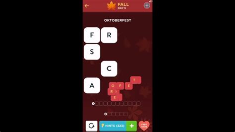 Wordbrain 2 Fall Event Day 5 October 2 2023 Answers Solutions And