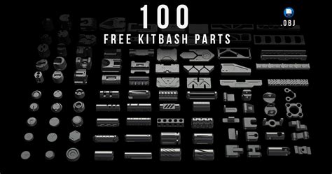 Artstation 100 Free Kitbash Parts Resources