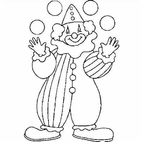 Un gentil clown qui jongle avec des boules, à colorier. Coloriage Jongleur #40 (Métiers et Professions ...