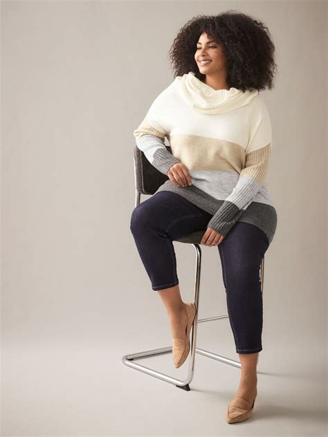 Color Block Cowl Neck Sweater In Every Story Penningtons