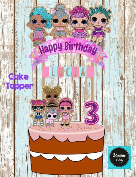 30 x lol surprise dolls cupcake toppers edible wafer paper fairy cake toppers | home, furniture & diy, cookware, dining & bar, baking accs. LoL Surprise Cake Topper, LOL Surprise Party, LOL Surprise ...