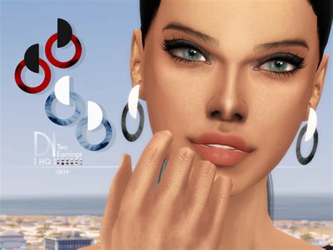 Darknightts Teo Earrings Earrings Sims 4 Custom Content Sims 4