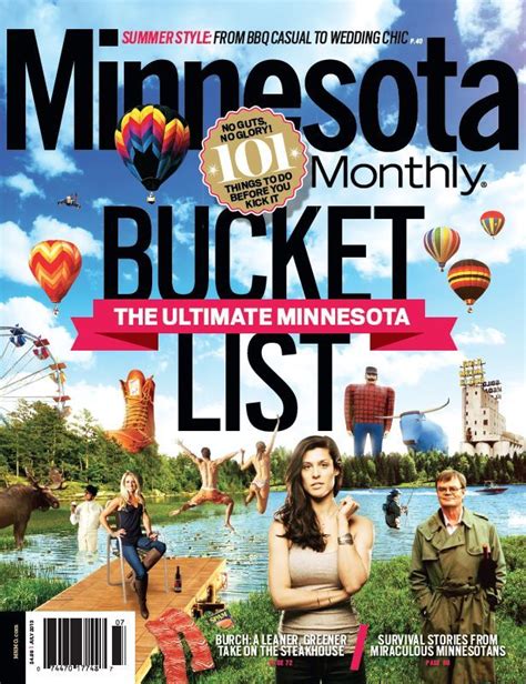 Minnesota Monthly July 2013 The Ultimate Mn Bucket List Bucket